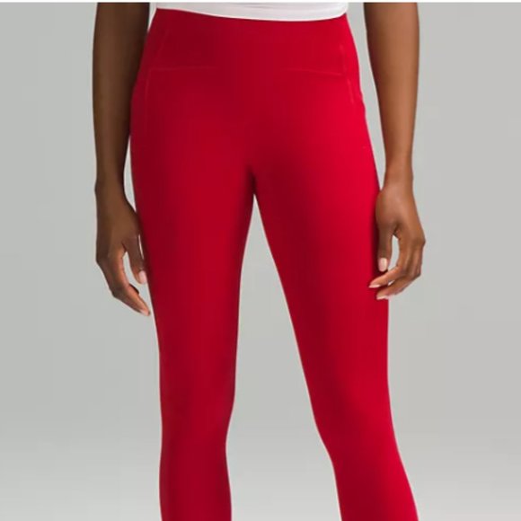 Dark Red Swift Speed Lululemon Leggings HR 28" Size 4 - Picture 1 of 3